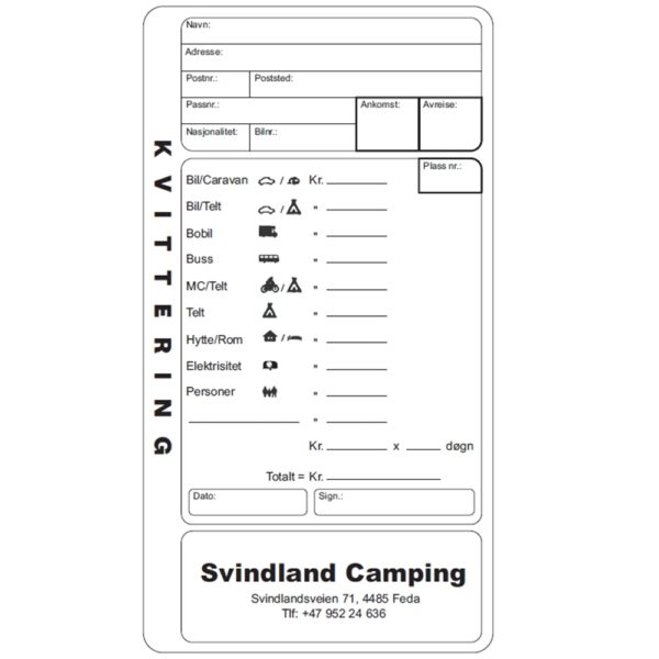 Campingkvittering spesial Stående - Bilde 6